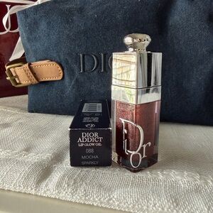 Dior Mocha Sparkly Lip Glow Oil — Shimmery Brown